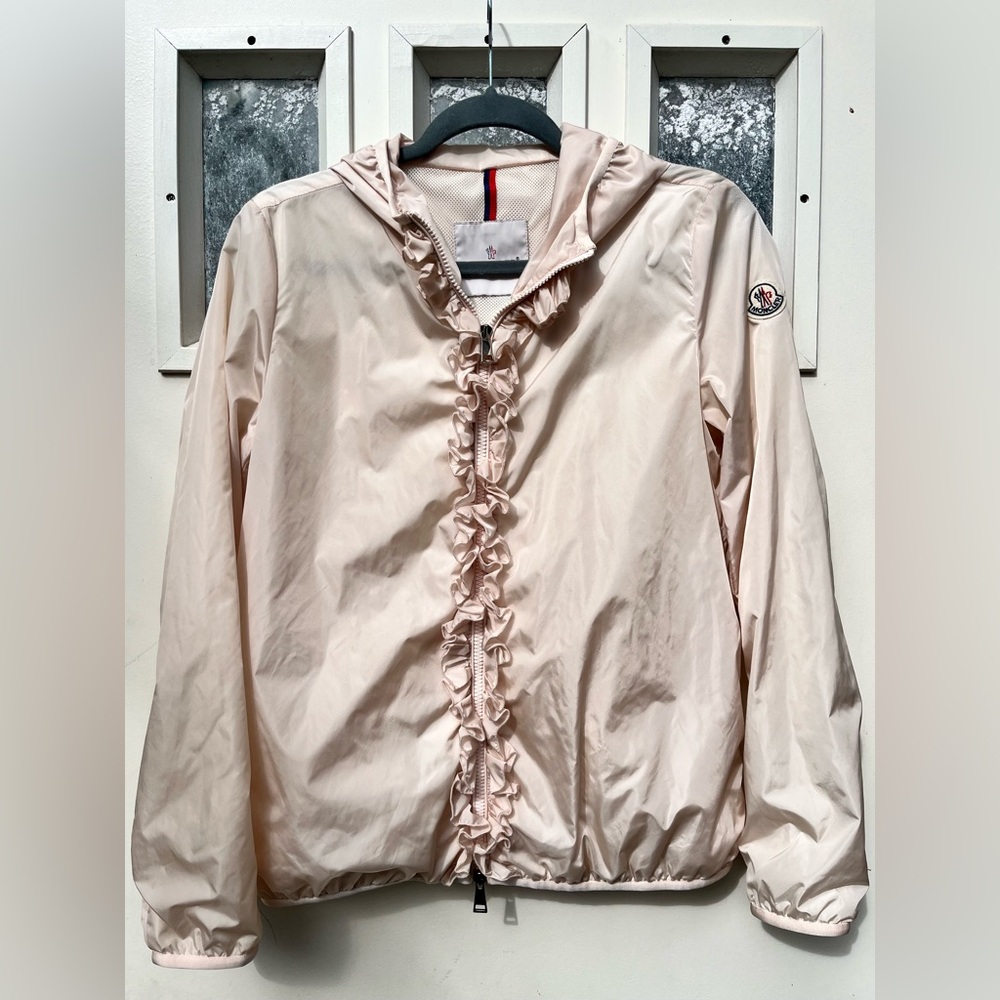 Moncler‎ Lait zipped jacket windbreaker with ruffles